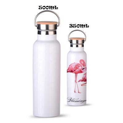 China Sustainable Wholesale Stainless Steel Sublimation Water Bottle Blank Sublimation Insulated And Various Blanks Are Available Bamboo Lid for sale