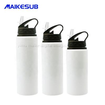 China Wholesale 500ml 600ml 750ml Viable White Sublimation Aluminum Drinkware Types Sport Water Bottle With Suction Spout for sale