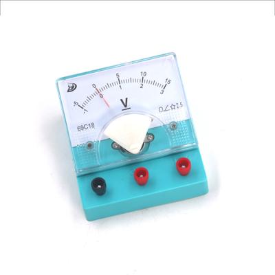 China Cost Effective Low Voltage Student Teaching Use Dual Range 0-3/0-15V Educational DC Voltmeter for sale