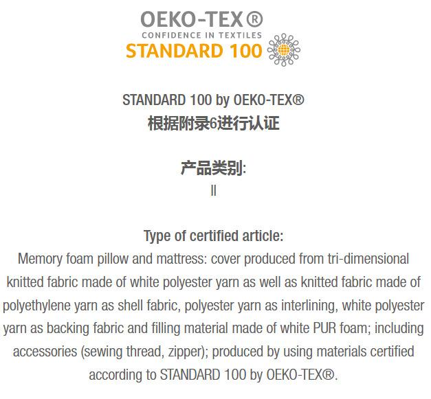 Oeko-Tex standard 100 - Suzhou Isante Home Co., Ltd.