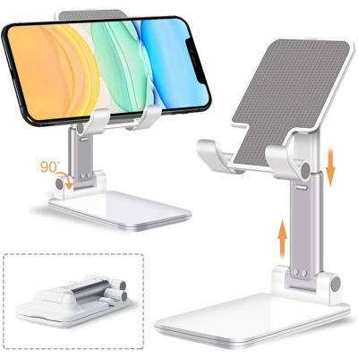 China Material: Metal + Universal PC + Silicone Foldable T1 Tablet Holder Table Desk Cell Extend Support Desktop Cell Phone Stand Holder For iPhone iPad Xiaomi for sale