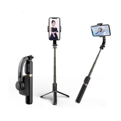 China Fold Original Q08 Mobile Phone Selfie Stick Handheld Stabilizer Gimbal Shutter Adjustable Wireless Selfie Holder For iPhone Huawei for sale