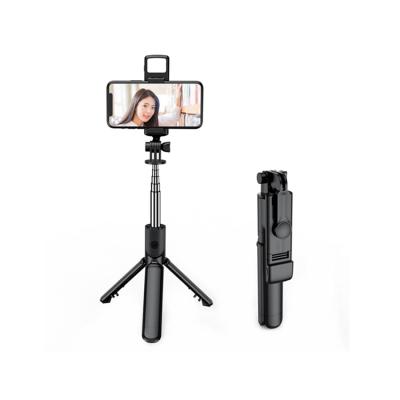 China Stainless Steel+ABS S03s Mini Foldable Wireless Selfie Stick Tripod With Fill Light Shutter Remote Control For IOS Android for sale