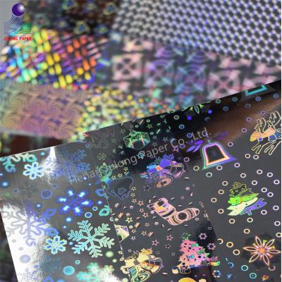 China Anticurl Lamination Printing Metallic Holographic Paper for sale