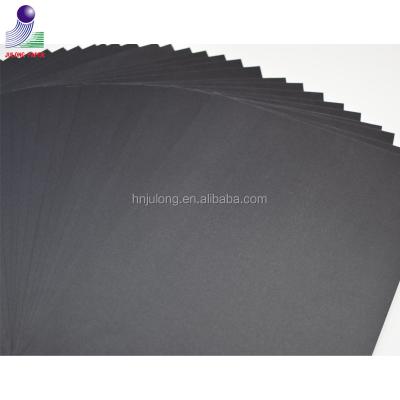 China Anti Curl Embossing Black Paper Sheets For Gift Box Packaging for sale