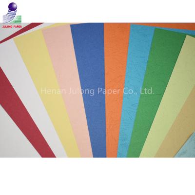 China A4 Size Anticurl Colorful Leather Binding Cover Paper Grain Leather Paper for sale