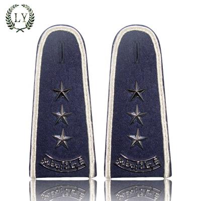 China Factory wholesale light military army uniform epaulettes with embroidery logos for sale