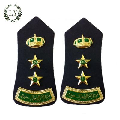 China Light Exquisite Officer Uniform Army Star Rank KSA Shoulder Boards Epaulet for sale