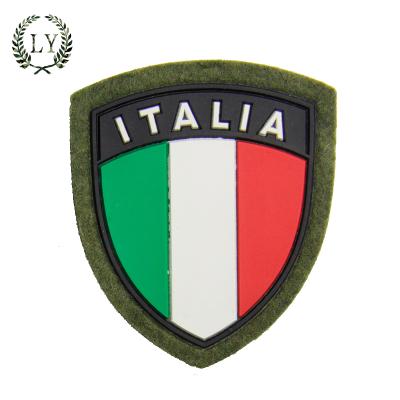 China hot selling 3D custom sew on Italy military rubber patches for sale