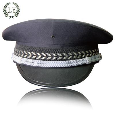 China US Light Military Officer Captain Uniform Peak Hat With Embroidered Insignia Logos for sale