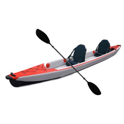 China DropStitch Fabric + PVC Double Ocean Sea Kayak Luxury Touring Rowing Boat For 2 Person for sale