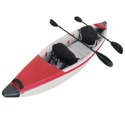 China DropStitch Fabric + PVC 2 Person Kayak Water Equipment High Quality Inflatable Rowing Boats for sale