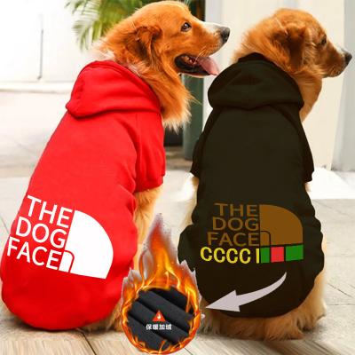 China Stocked Custom Big Dog Clothes Luxury Winter Dog Apparel Pet Clothes Hoodies Jacket Wholesale Big Dog Clothes for sale