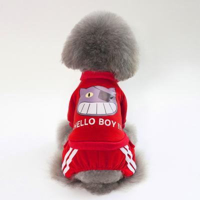 China Winter Pet Clothing Stocked Four Legs Warm Dog Clothes Colorful Soft Dog Hoodie Pet Clothing for sale