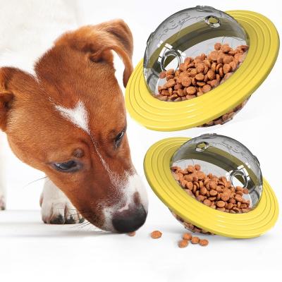 China Sustainable Pet Supplies Interactive Dog IQ Training Slow-Drinking UFO Dog Feeder Permeable Toys Slow-Drinking Toys For Dogs for sale