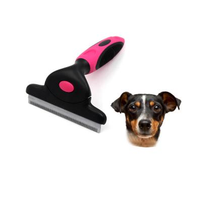 China China Dropshipping Sustainable Pet Grooming Brush With Easy-use Detachable Head Hair Removal Comb for sale