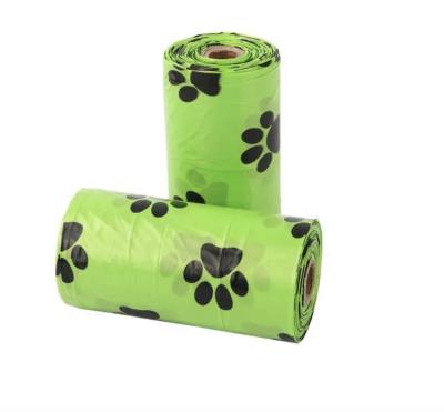 China Hot-selling popular stocked 100% biodegradable dog poop bag cats clean disposable poop bags with dispenser for sale