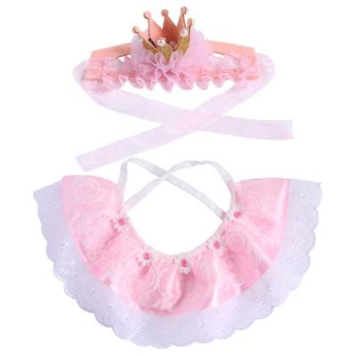 China Viable Birthday Decoration For Puppy Cat Cute Bow Bandana Pet Accessories Birthday Pet Hat Scarf Set Custom Made for sale