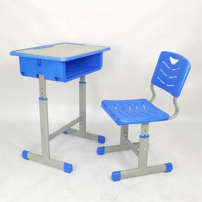 China 2021 New Model Hot Sale Modern High Quality Simple Classroom School Furniture Adjustable Height Desk And Chair Set for sale