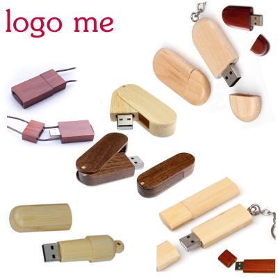 China OEM 2gb 4gb 8gb 16gb 3.0 Rectangle Snap Drive Bamboo USB 2.0 Swivel Lanyard USB 2.0 Wooden Wedding Gift With Wooden Box for sale