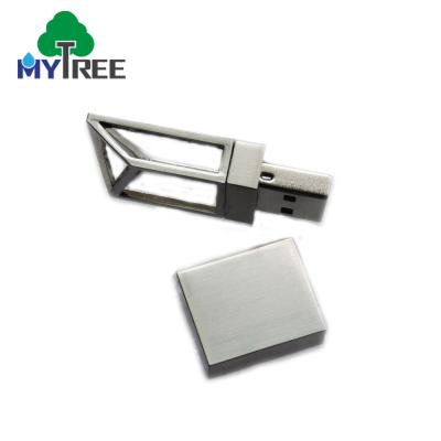 China 64gb Rectangle Sliver Metal Diamond Usb Flash Drive Without Logo for sale