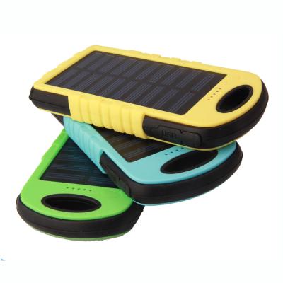 China Hiqh Portable Quality Cell Phone Charger Solar Power Bank Waterproof Mobile Charger 3,000mah 4,000mah 5,000mah for sale