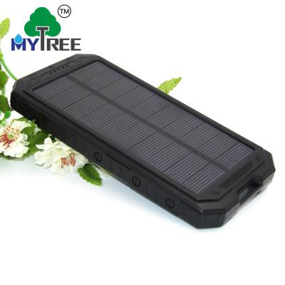 China ABS+PC Solar Mobile Phone Charger with Led Light, Portable Battery 10000mah Solar Powerbank Charger for Mobile Phone with Led Light for sale