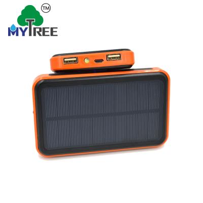 China Convenient Mytree Mini Portable Slim 20000mah Panel Powered Battery Charger Cell Phone Usb Solar Power Bank Solar Mobile Charger for sale