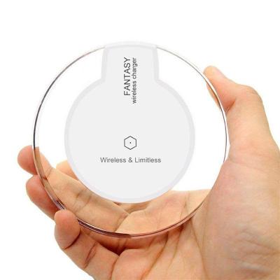 China Mini Acrylic QI Wireless Portable Wireless Charger Mobile Phone Imagination Charger Mat For Iphone And Android for sale