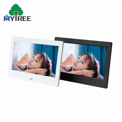 China MP3 HD Show 7 Inch Mini Lcd Wall Mount Rechargeable Battery Digital Bulk Photo Frame With Remote Control for sale