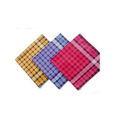 China New Formal Style Customized Fashionable Classic Colorful Dot Plaid Reusable Handkerchief for sale