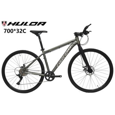 China HULDA 9 Speed ​​Aluminum Handle Flat Road Bike 700C Wheels Road Bicycle Disc Brake Bicycles for sale