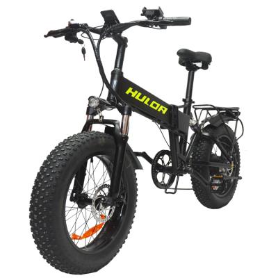 China HULDA20*4.0 inch aluminum alloy tire Hummer folding bikes 48V500W beach snow ebike fat tire electric bicycle for men for sale