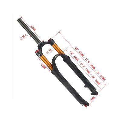 China Customized MTB Mountain Bikes Mountain Air Fork Brake Wire Control Light Mountain Air Fork Mountain Vehicle Shock Absorption Front Fork for sale