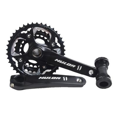 China Factory supply high quality triple sprocket crankset aluminum alloy spare parts mountain bicycle crank HULDA sprocket crankset for sale