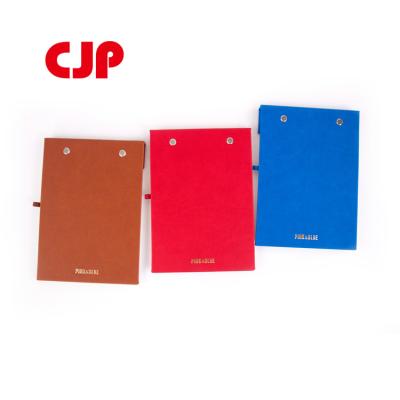 China New Design 2022 Sheets Business PU Leather Magnetic Clipboard Mobile Sticky Notepad With Pen Holder for sale