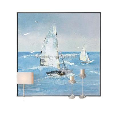 China Modern Hand Painted Pallet For Wall Art 100% Handmade Seacape Oil Paintings Home Decors For Living Room for sale