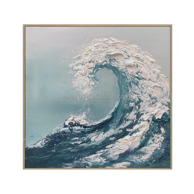 China Modern Home Decor No Pictures Large Size Colorful Seascape Abstract Frame Wall Canvas Art Oil Painting for sale