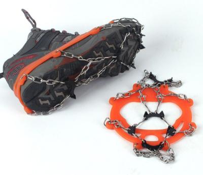 China Comfortable To Wear Anti-Skid Crampons For Outdoor Climbing Portable 8 Teeth Stainless Steel Ice Grips Crampon Shoe Accessory Safe Snow Protect for sale