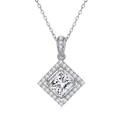 China New Design 925 Sterling Silver CLASSIC Valentine's Day Gift Sterling Silver Diamond Necklace for Women for sale