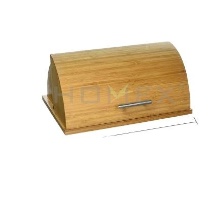 China Rolltop Sustainable Bamboo Bread Storage Container With Bamboo Lid, Bread Box For Kitchen Countertop for sale