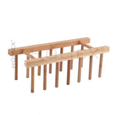 China Sustainable Wooden Dish Rack Dish Drainer Drying Rack Storage Rack, Lid Rack Bamboo Rack for sale