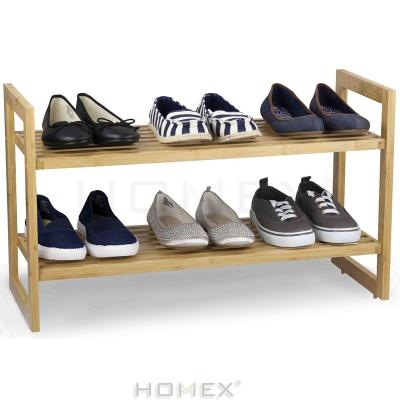 China Eco-Friendly Stackable Bamboo Organizer Unit Entryway Shelf /Shoe Shelf Storage Homex for sale