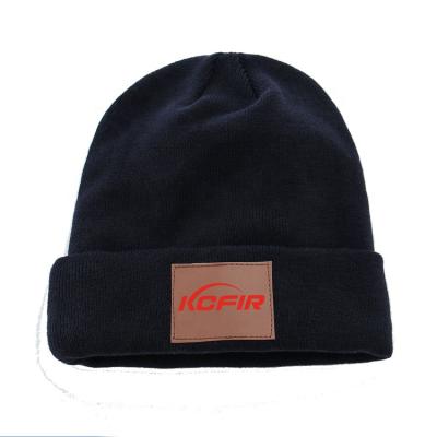 China 2021 COMMON Custom Knitted Heated Beanie With Rechargeable Battery For Winter Men Women for sale