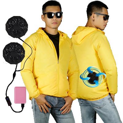 China Men's Breathable Summer Wear Custom Size Air Conditioner Fan Casual Style Cooling Jacket for sale