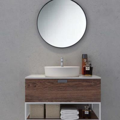 China Durable Wooden Bathroom Vanity With Stainless Steel Frame For Design Decoration for sale