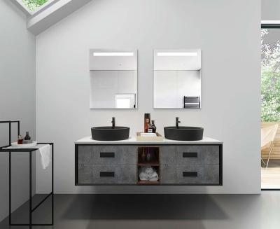 China Durable SIMBLE MDF Wall Hung Bathroom Vanity Units Pendant Bathroom Cabinet for sale