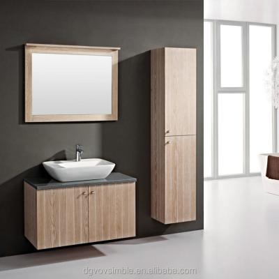 China Modern Solid Wood With Mirror Shelf Wood Corner Bathroom Cabinet , Hanging Bathroom Furniture for sale