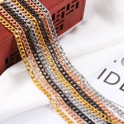 China High Quality Stainless Steel Hypoallergenic Gold Plated Manly Link Chain Figaro Chain Necklace For Women Men for sale