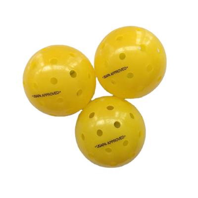 China Polyester Uniker Sport USAPA Approved 40 Hole Indoor Outdoor Pickleball Yellow Orange Neon Green for sale